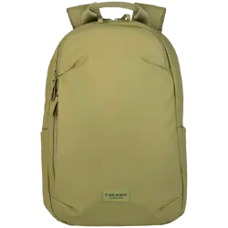 The Laser backpack for 15.6'' laptops and 16'' MacBooks, made from water-resistant resin-coated fabric obtained from recycled plastic, features a compact design and excellent pocket organization.