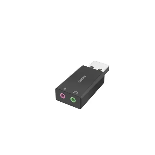 HAMA Външна звукова карта USB-А, 2 x 3.5 mm аудио жак, стерео