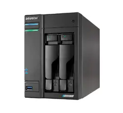 Мрежов сторидж, Asustor Lockerstor AS6702T, 2 Bay NAS, Intel Jasper Lake 4C 2.0 GHz, 4GB DDR4 SODIMM, M.2 NVMe x4 slots (Diskless), USB 2.0, USB 3.2 Gen 2x2, Dual 5GbE Ports, WOW (Wake on WAN), AES-NI hardware encryption, MyArchive (support btrfs and snapshot), Black