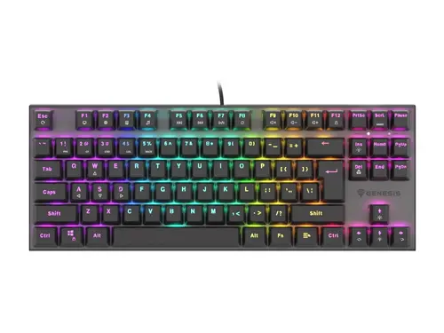 Клавиатура, Genesis Mechanical Gaming Keyboard Thor 303 TKL RGB Backlight Red Switch US Layout Black Клавиатура, Genesis Mechanical Gaming Keyboard Thor 303 TKL RGB Backlight Red Switch US Layout Black