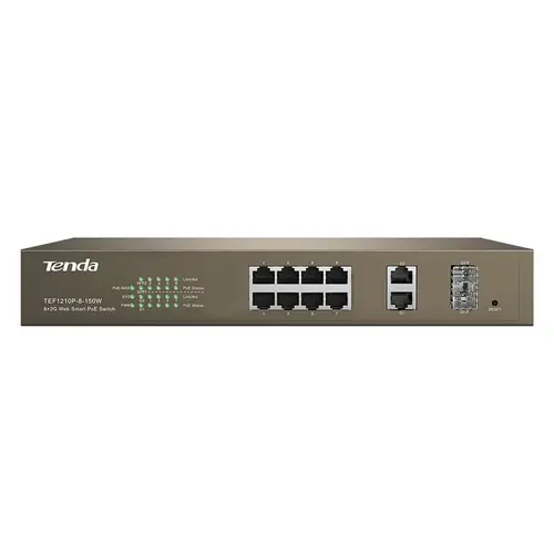 Комутатор , SWITCH TENDA TEF1210P 8P POE