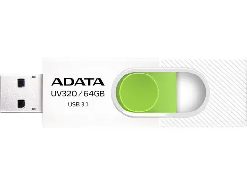 Памет, Adata 64GB UV320 USB 3.2 Gen1-Flash Drive White
