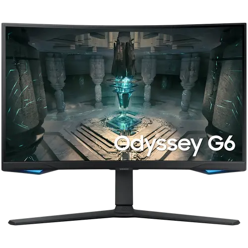 Монитор, Samsung 27BG650 27" Odyssey G6 Smart, Curved 1000R, VA, 240 Hz, 1 ms GTG, 2560x1440, 350 cd/m2, 2500:1 Contrast, Eye Saver, Flicker Free, AMD FreeSync Premium Pro, DP 1.4, 2xHDMI 2.1, 2xUSB, Wi-Fi, Bluetooth, Speakers, Tizen, Black