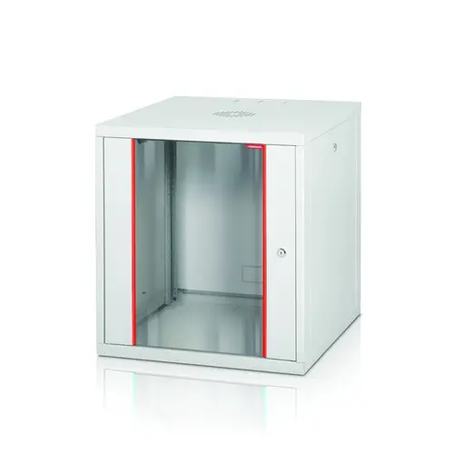 Комуникационен шкаф, Formrack 19" Wall Mounted rack 9U 555/560mm, removable locking sides, height: 460mm, loading capacity: 100kg., tempered glass door, 19" front and back rails