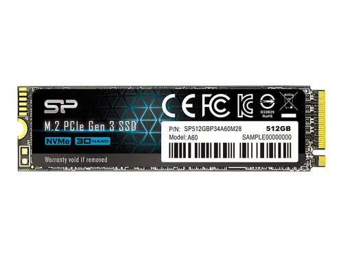 SSD Silicon Power A60 M.2-2280 PCIe Gen 3x4 NVMe 512GB