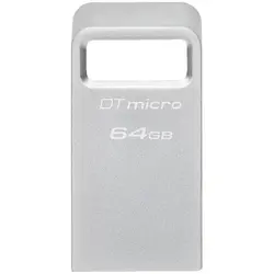 USB памет KINGSTON DataTraveler Micro, 64GB,USB-A 3.2 Gen 1, Сребрист