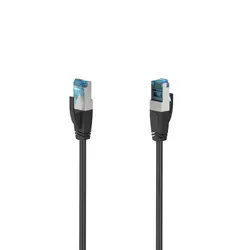 Мрежов кабел HAMA,S/FTP CAT 6a, 10 Gbit/s, S/FTP RJ-45-RJ45, 5 m, Черен