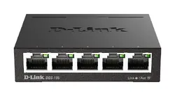 Суич D-Link DGS-105/E, 5 портов, 10/100/1000, Gigabi, метален корпус