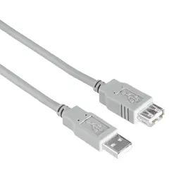 Удължителен кабел HAMA, USB-A женско - USB-A мъжко, 3 м, Стандарт