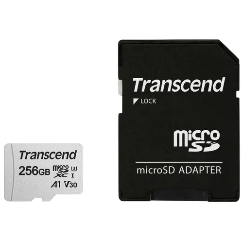 Памет, Transcend 256GB microSD w/ adapter UHS-I U3 A1 Памет, Transcend 256GB microSD w/ adapter UHS-I U3 A1