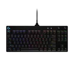Клавиатура, Logitech G Pro TKL Keyboard, GX Clicky, Lightsync RGB, Detachable Cable, 3-Step Angle Adjustment, 12 Programmable F Keys, Black