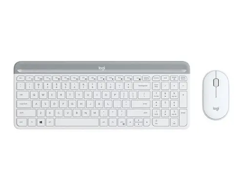 Комплект, Logitech Slim Wireless Keyboard and Mouse Combo MK470 - OFFWHITE