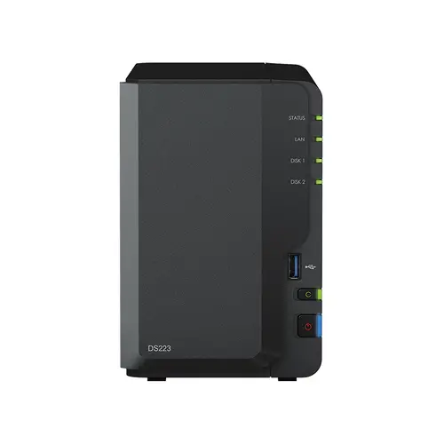Мрежов сторидж Synology DS223, За 2 диска, 2GB, Гигабит, USB3.2 Мрежов сторидж Synology DS223, За 2 диска, 2GB, Гигабит, USB3.2