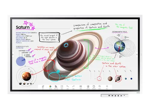 Интерактивен дисплей, Samsung Flip PRO WM55B 55"  3,840 x 2,160, VA, 8ms, 350 cd/m2, 4000:1 Contrast, 4K Digital Flipchart TOUCH , Mirroring, Remote Management, Wi-Fi, Remote PC & Bluetooth Support, 2xHDMI 2.0, DP 1.2, RJ45, RS232, Tizen 6.5, White