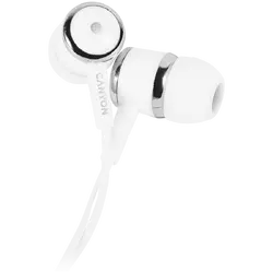 CANYON Stereo earphones with microphone, White