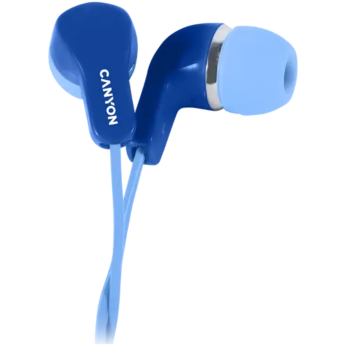 CANYON Stereo Earphones with inline microphone, Blue