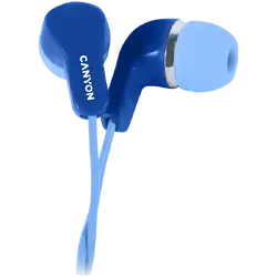 CANYON Stereo Earphones with inline microphone, Blue