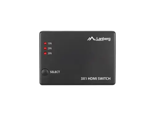 Адаптер, Lanberg Video Switch 3x HDMI + Micro USB port + Remote Controller, black
