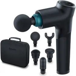 Масажор, Beurer MG 185 deep tissue massager, 9 intensity levels & 3 massage programmes, 5 massage attachments, Lithium-ion battery up to 5.5h of use, storage case