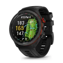 Garmin Approach® S70 - Approach® S70 - 47 мм черен керамичен безел с черна силиконова каишка 010-02746-12