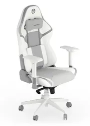 Endorfy Scrim Onyx White Gaming Chair, PU Leather + Breathable Fabric, Cold-pressed Foam, Memory Foam Cushions, Class 4 Gas Lift Cylinder, 4D Adjustable Armrest, Adjustable Headrest, White, 2 Year Warranty