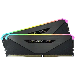 CORSAIR DDR5, 6000MT/s 64GB 2x32GB DIMM, 30-36-36-76, Std PMIC, AMD EXPO, VENGEANCE RGB DDR5 Black Heatspreader, RGB LED, 1.4V