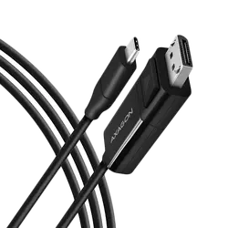 Active USB-C -> DisplayPort cable - adapter AXAGON RVC-DPC for connecting a DisplayPort monitor/TV/projector to a notebook or mobile phone using USB type C connector.