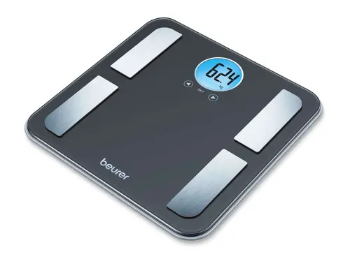 Везна, Beurer BF 195 diagnostic bathroom scale; round LCD display; Weight, body fat, body water, muscle percentage, bone mass, AMR calorie display; 180 kg