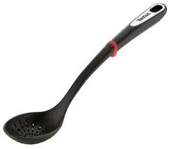 Лъжица, Tefal K2060314, Ingenio, Straining spoon, Kitchen tool, Termoplastic, 40x11x3.8cm, With holes, Up to 230°C, Dishwasher safe, black