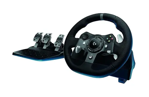 Волан, Logitech G920 Driving Force Racing Wheel, Xbox One, PC, 900° Rotation, Dual Motor Force Feedback, Adjustable Pedals, Leather Волан, Logitech G920 Driving Force Racing Wheel, Xbox One, PC, 900° Rotation, Dual Motor Force Feedback, Adjustable Pedals, Leather