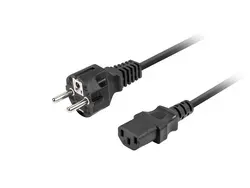 Кабел, Lanberg CEE 7/7 -> IEC 320 C13 power cord 1.8m VDE Straight, black