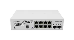 Суич MikroTik CSS610-8G-2S+IN, 8 x Gigabit Ethernet ports, 2 x SFP, PoE in