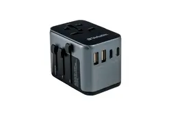 Адаптер, Verbatim UTA-03 Universal Travel Adapter with 1 x USB-C PD 30W & QC 3.0 / 2 x USB-C / 2 x USB-A