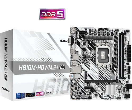 Дънна платка ASRock H610M-HDV/M.2+ D5 LGA1700