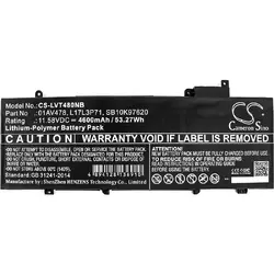 Батерия за лаптоп CAMERON SINO, За LENOVO ThinkPad T480s, L17L3P71, 11.58V, 4600mAh