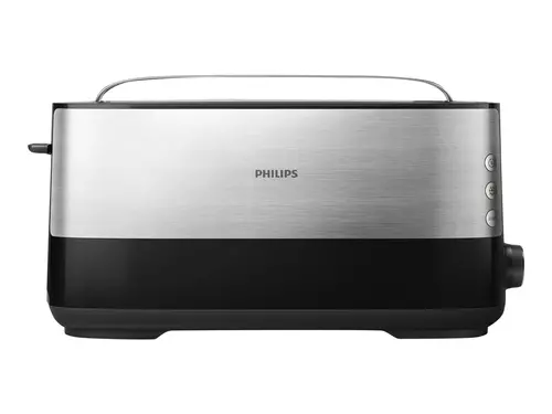 PHILIPS Тостер Viva Collection метален дълги отделения Режим за размразяване 8 настройки