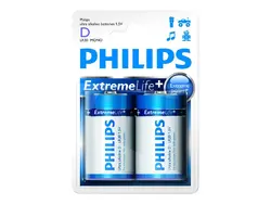 Philips Ultra Alkaline батерия LR20 D, 2-blister