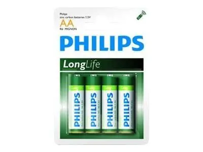 Philips Longlife батерия R6 AA (E), 4-blister
