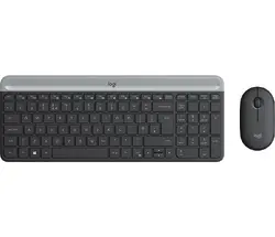 Комплект, Logitech Slim Wireless Keyboard and Mouse Combo MK470 - GRAPHITE