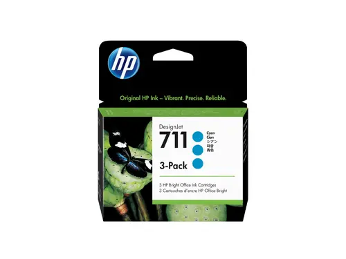 Консуматив, HP 711 3-pack 29-ml Cyan Ink Cartridges