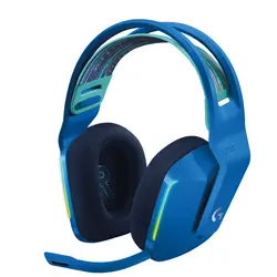 Слушалки, Logitech G733 Wireless Headset, Lightsync RGB, Lightspeed Wireless, PRO-G 40 mm Drivers, DTS Headphone:X 2.0 Surround, Blue Voice Microphone, 278 g, Blue