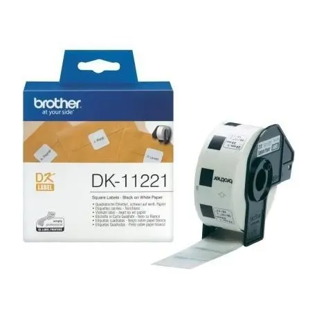 Консуматив, Brother DK-11221 Square Paper Labels, 23mmx23mm, 1000 labels per roll (Black on White) Консуматив, Brother DK-11221 Square Paper Labels, 23mmx23mm, 1000 labels per roll (Black on White)