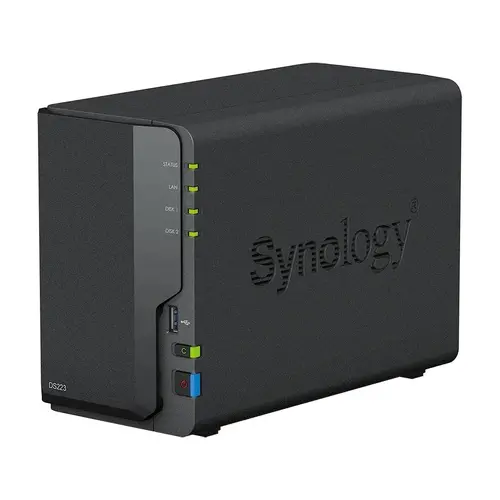 Мрежов сторидж Synology DS223, За 2 диска, 2GB, Гигабит, USB3.2 Мрежов сторидж Synology DS223, За 2 диска, 2GB, Гигабит, USB3.2
