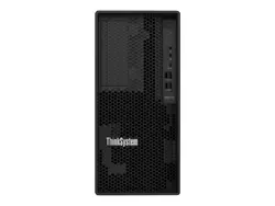 Сървър, Lenovo ThinkSystem ST50 V2, Xeon E-2324G (4C, 3.1GHz, 8MB Cache/65W), SW RAID, 2x960GB Micron 5400 Pro SSD, 1x16GB, 500W 94% Efficiency, No DVD, 3 year