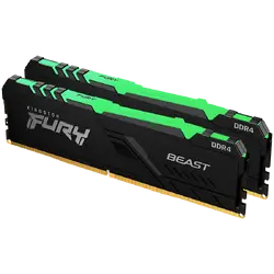 Памет Kingston FURY Beast Black RGB 64GB(2x32GB) DDR4 3200MHz CL16
