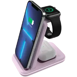 CANYON wireless charger WS-304 15W 3in1 Iced Pink