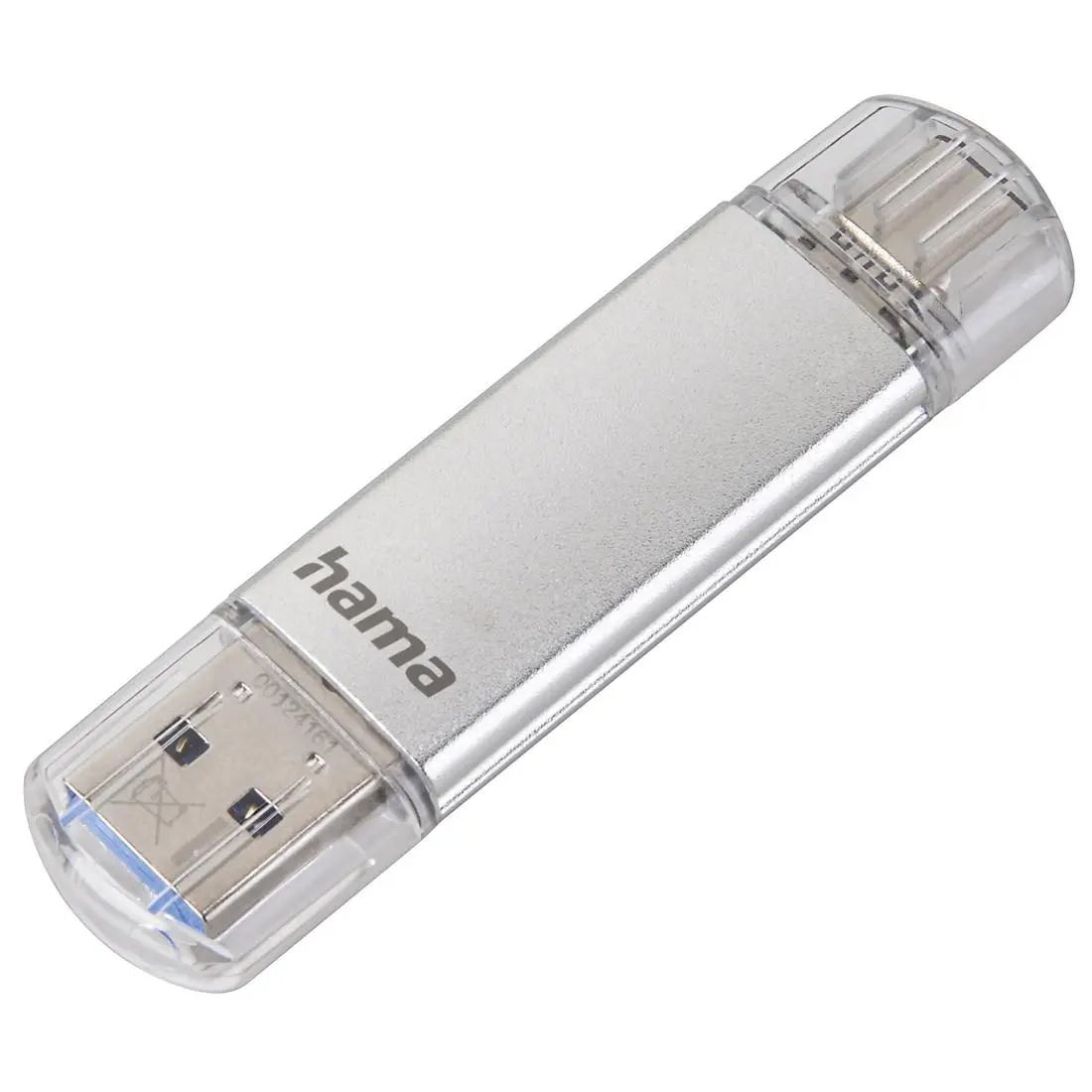 USB памет HAMA Тип USB-C/USB-A 3.0 Laeta, 32GB, 40 MB/s, silver