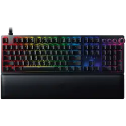 Razer Huntsman V2 Analog (Analog Switch), Optical Gaming Keyboard, US Layout, Doubleshot PBT Keycaps, Sound Dampening Foam, Razer Chroma™ RGB, Up to 8000Hz polling rate, Aluminum matte top plate