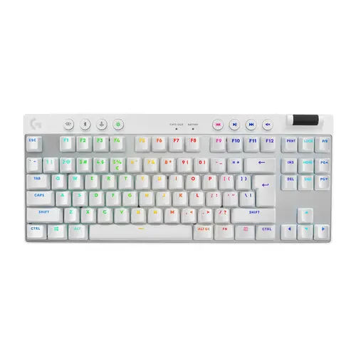 Клавиатура, Logitech G PRO X TKL LIGHTSPEED Gaming Keyboard - WHITE - US INT'L - 2.4GHZ/BT - N/A - EMEA28-935 - TACTILE Клавиатура, Logitech G PRO X TKL LIGHTSPEED Gaming Keyboard - WHITE - US INT'L - 2.4GHZ/BT - N/A - EMEA28-935 - TACTILE