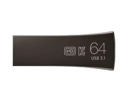 USB памет Samsung BAR Plus, 64GB, USB-A, Titanium Gray